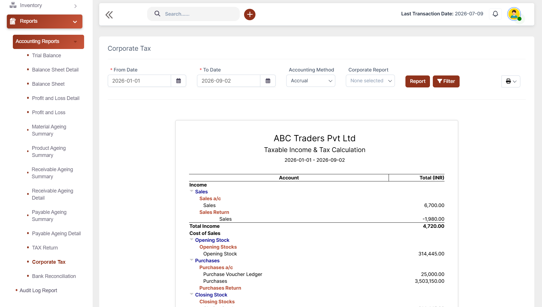 tax reports
