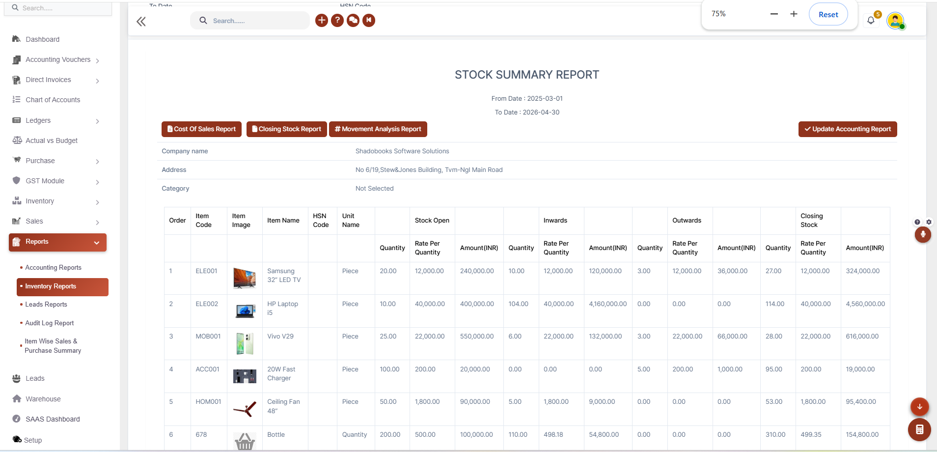 inventory and multi warehouse